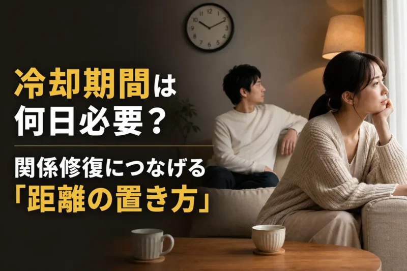 落ち着いて話し直すため、それぞれ静かな時間を過ごすパートナー。