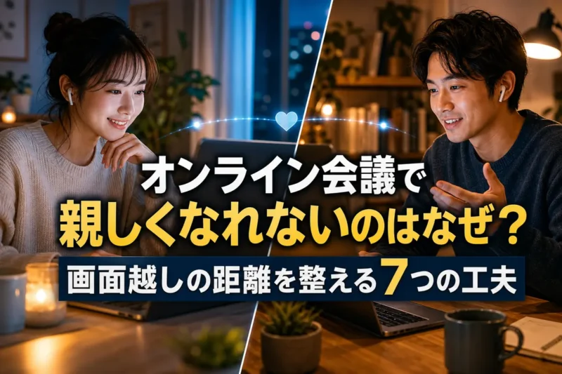 画面越しに穏やかに会話する二人の様子。