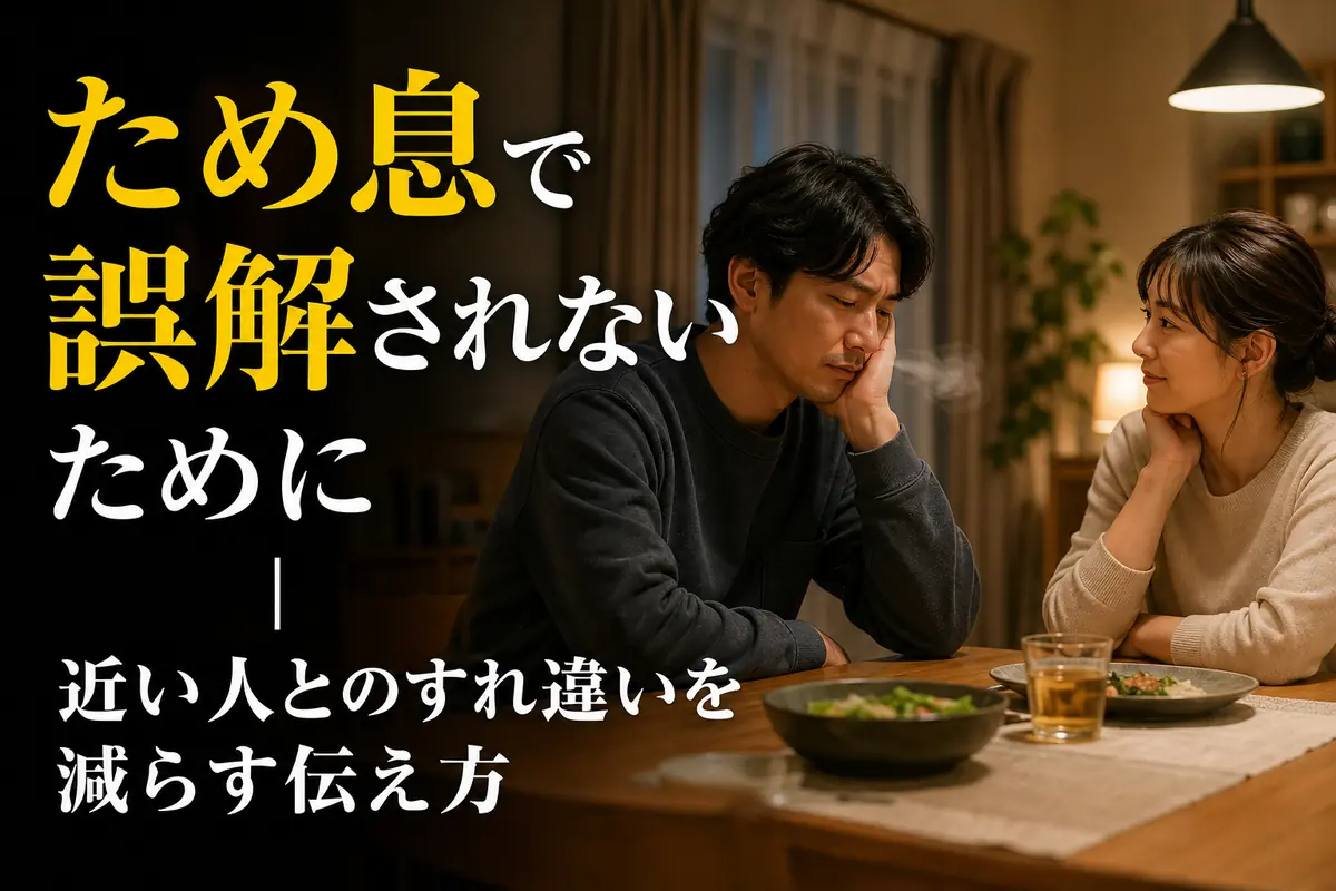 ため息の意味を落ち着いて確かめ合うパートナー。