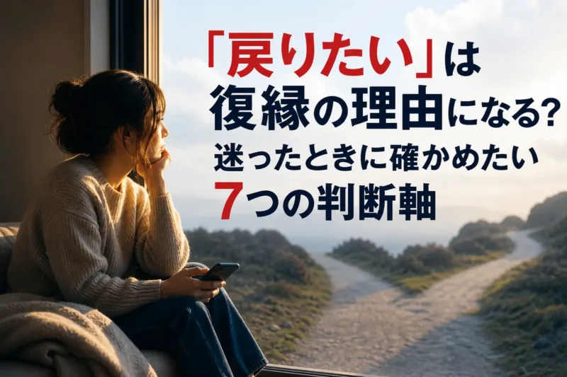 復縁を急がず、自分の気持ちと関係を静かに見つめ直す人物。