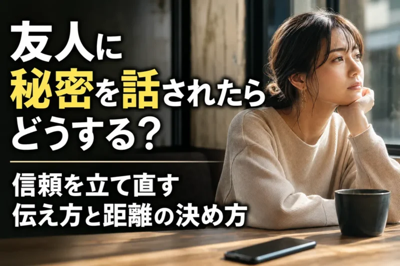 友人との信頼や距離について静かに考える人。
