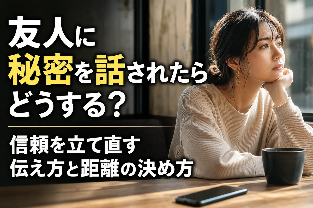 友人との信頼や距離について静かに考える人。
