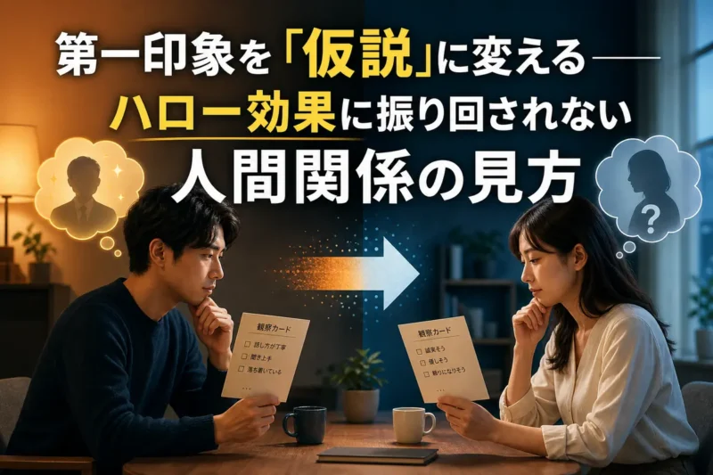 第一印象を見直しながら落ち着いて話し合う二人。