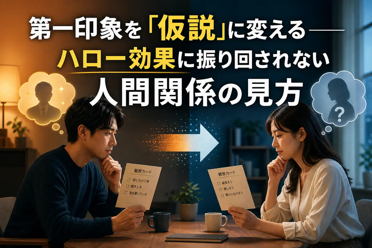 第一印象を見直しながら落ち着いて話し合う二人。