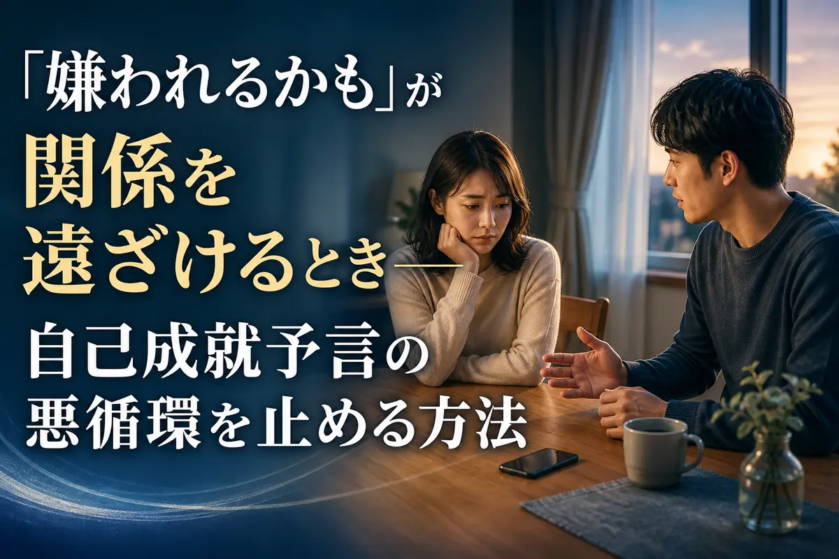 すれ違いから落ち着いて話し始める二人の様子。