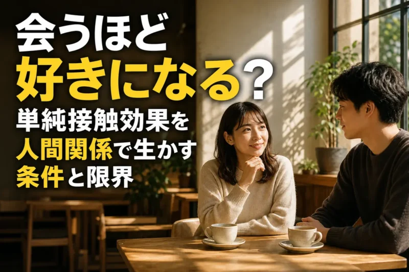 穏やかなカフェで無理のない距離を保ちながら会話する二人。