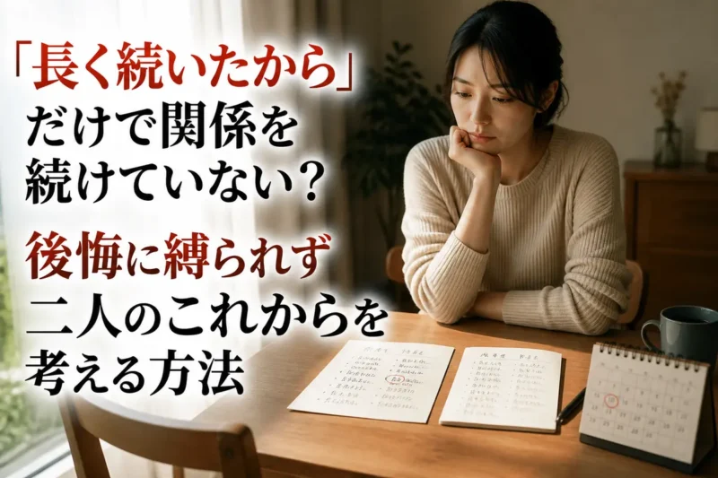 長く続いた関係のこれからを静かに考える人。