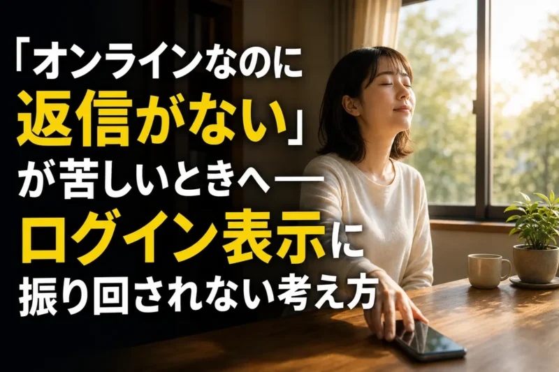 スマートフォンを伏せて気持ちを落ち着ける人。