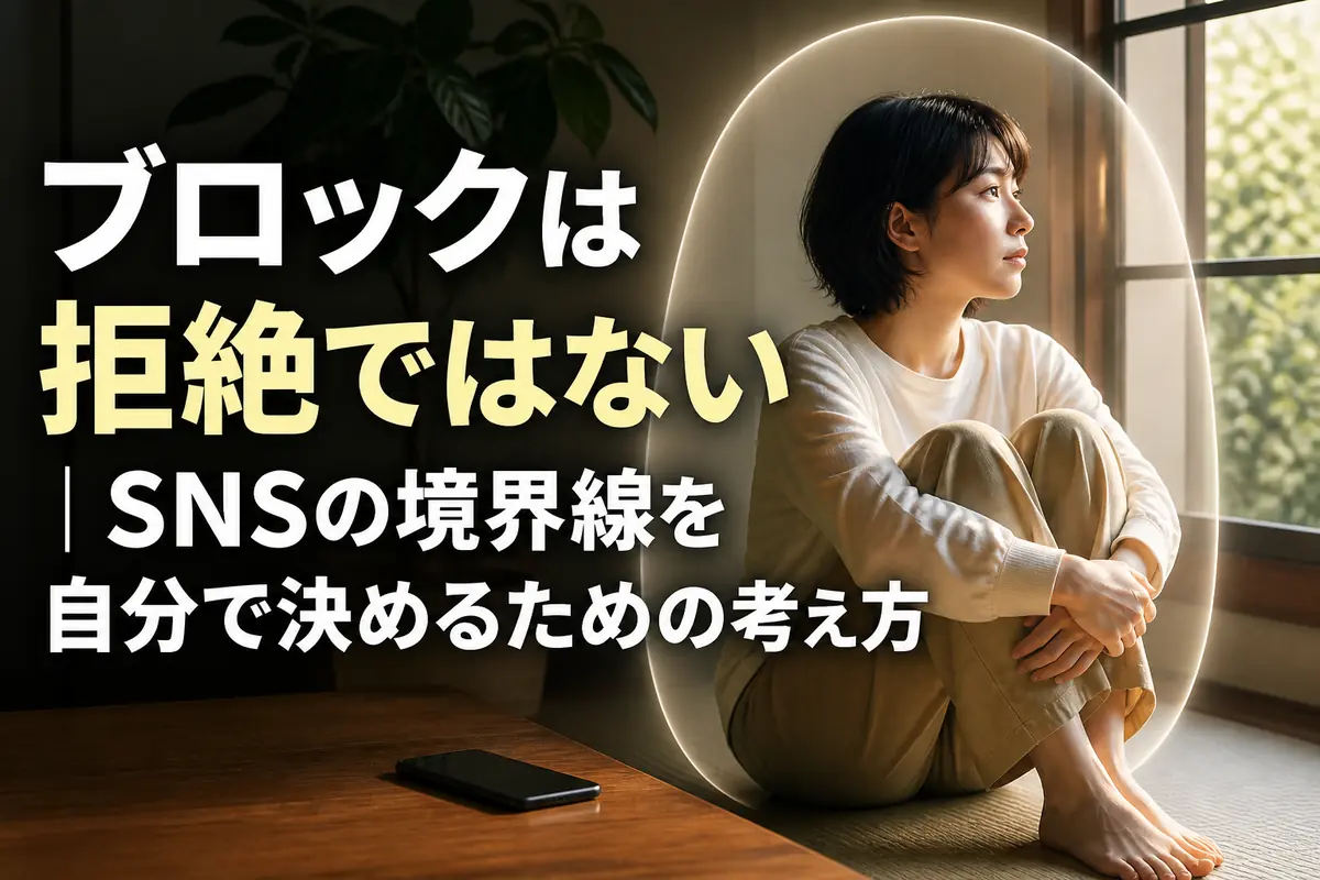 スマートフォンから距離を置き、自分の境界線を静かに見つめ直す人。